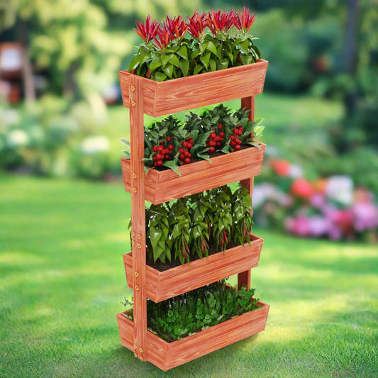 Jardinière surélevée - VerticalRaisedPlanter™ - Marron Rougeâtre - Jardine Ta Vie